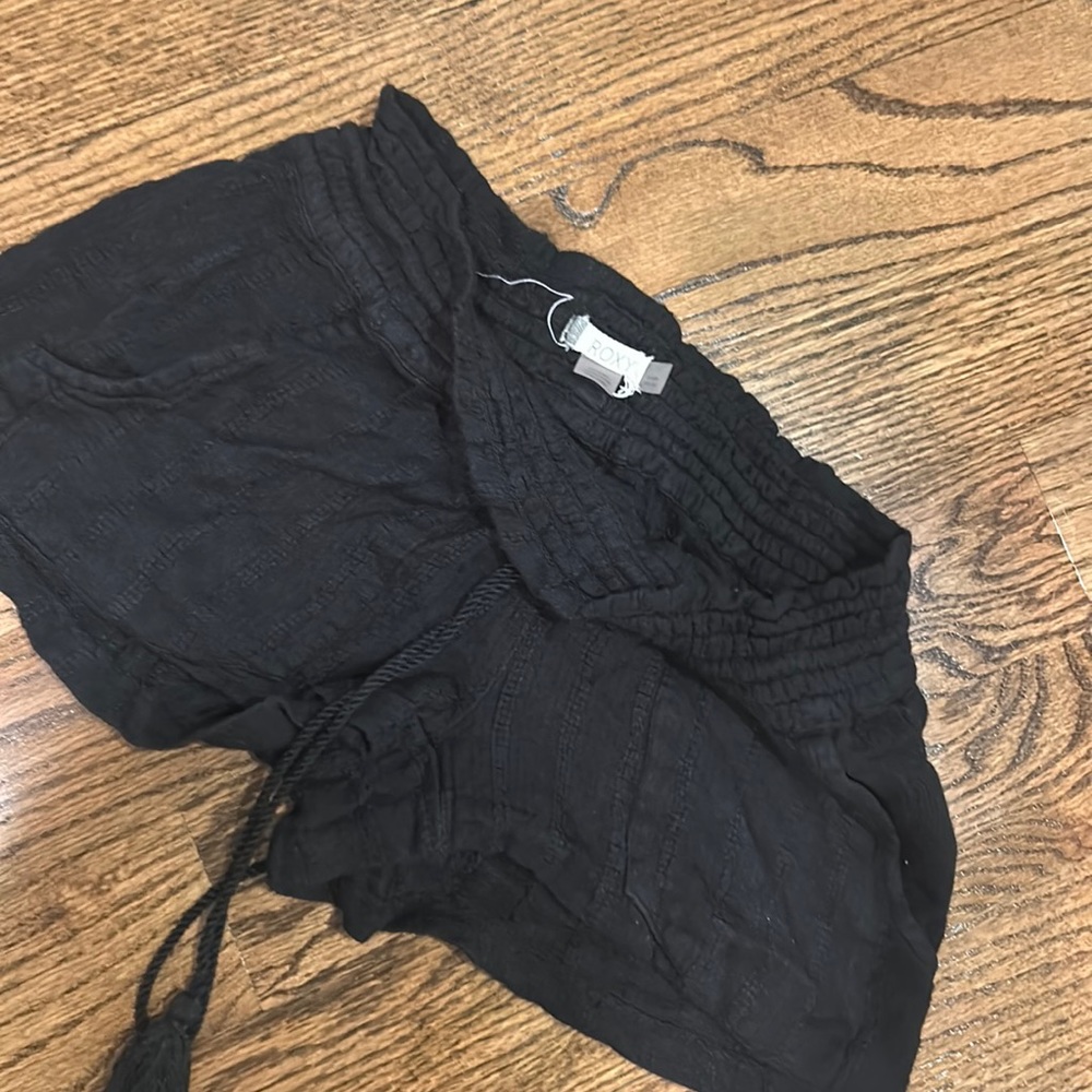 ROXY black shorts size Small drawstring with back pockets.